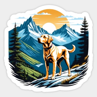 Labrador Dog on Mountain Hike Sticker
